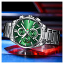 Reloj Curren 8475 plateado - verde Diseño Elegante