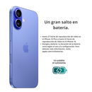 Celular iPhone 16 128GB Azul - Puerto SIM