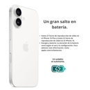 Celular iPhone 16 128GB Blanco - Puerto SIM