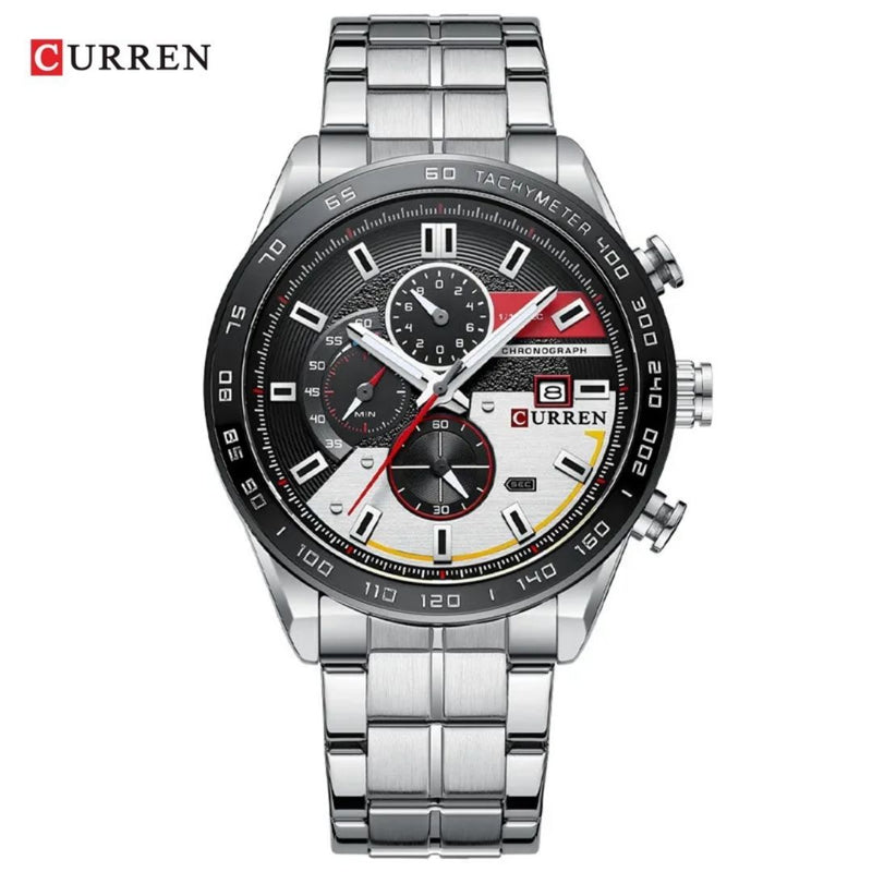 Reloj Curren 8410 Elegante Para Caballero Plateado