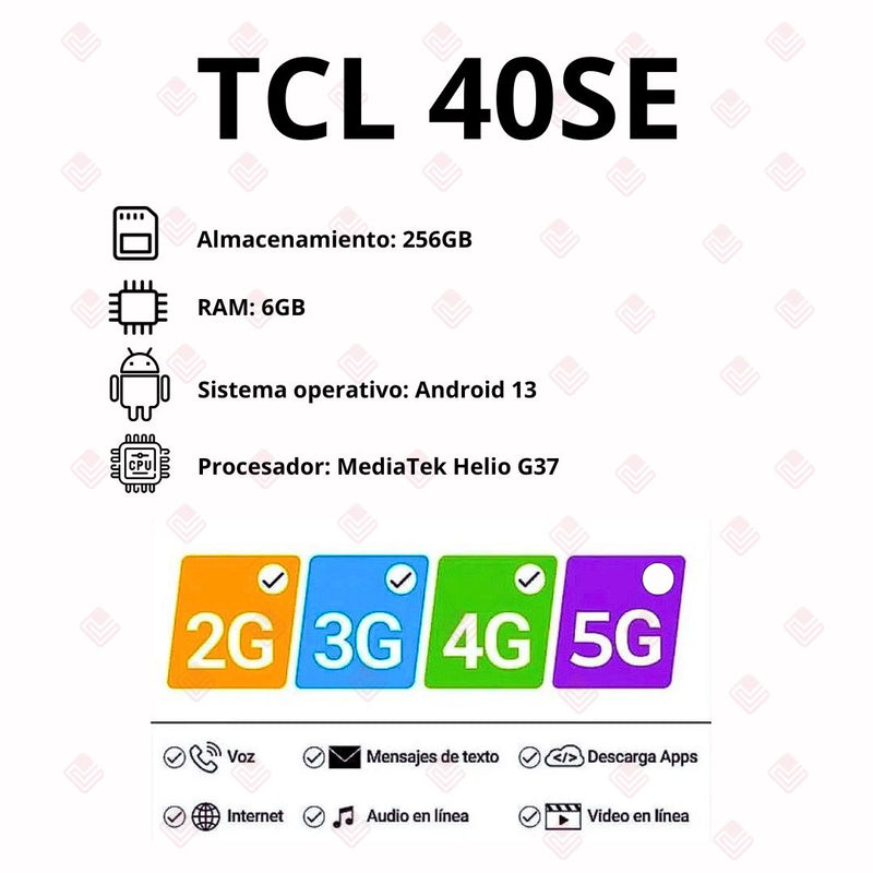 Celular TCL 40SE De 256GB/6GB 4G - Gris oscuro