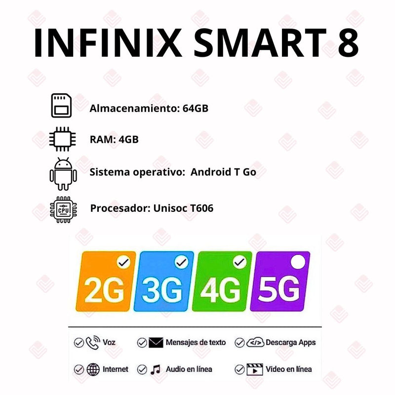 INFINIX Smart 8 64GB/3GB RAM - Verde