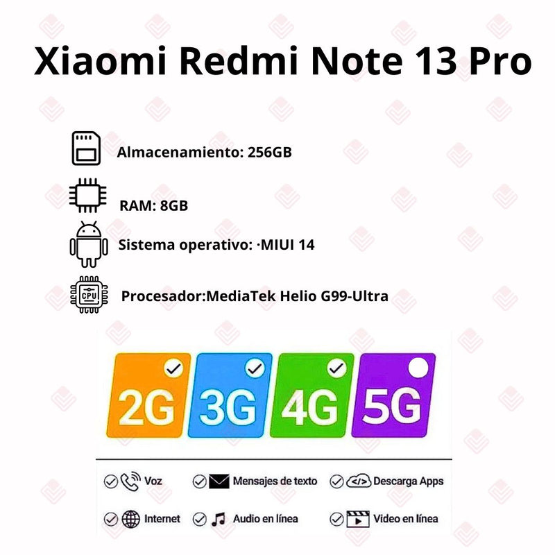 Celular Xiaomi Redmi Note 13 Pro 256GB/8GB RAM Negro