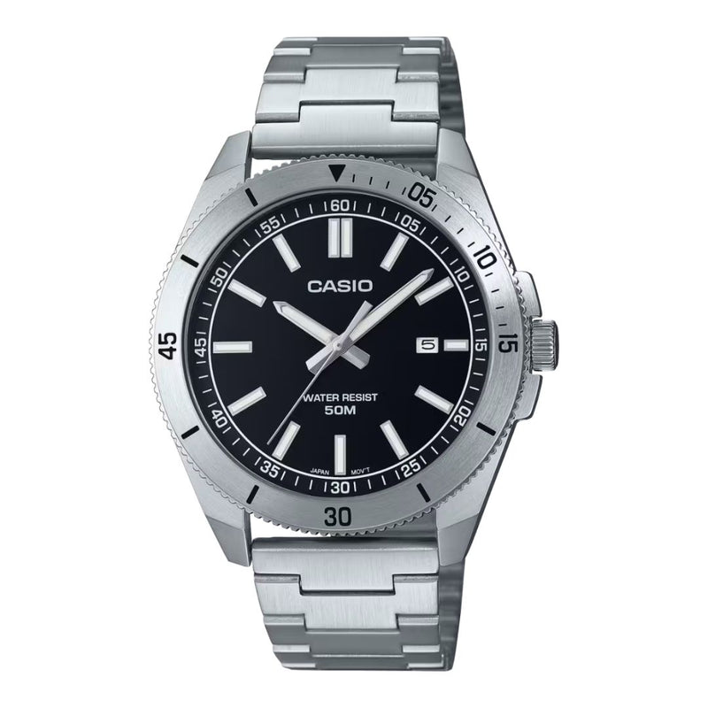 Reloj Casio MTP-B155D-1E Para Caballero Acero Inoxidable