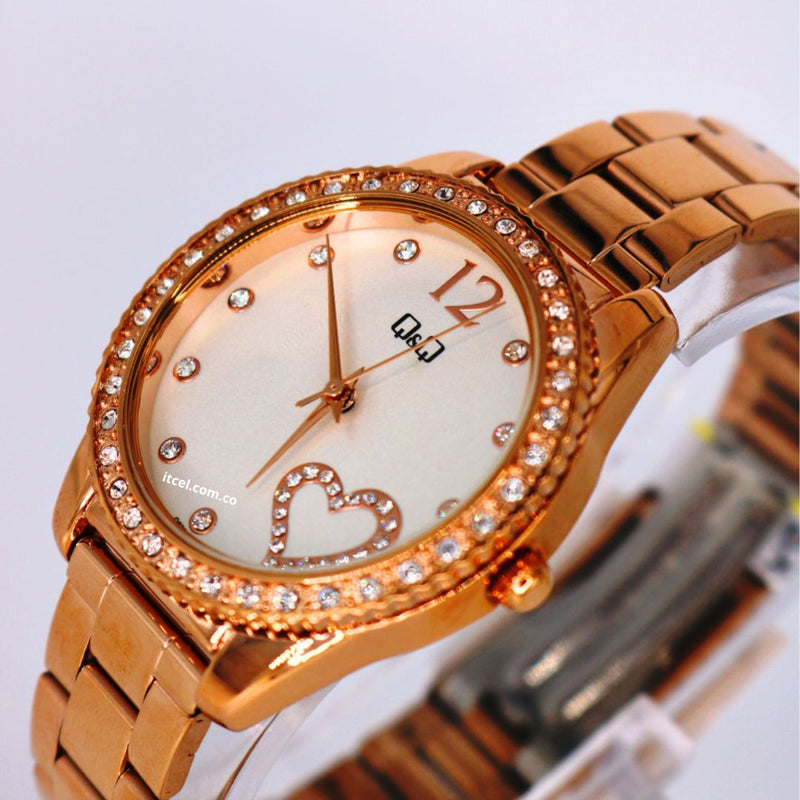 Reloj Q&Q Referencia Q67A-501PY Dama Original - Elegante