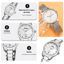 Reloj SKMEI Modelo 2175 plateado DAMA