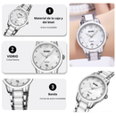 Reloj Mujer SKMEI 2175 Plateado Diseño Elegante