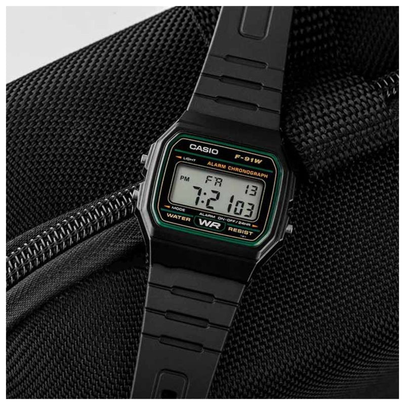 Reloj Casio Referencia F-91W-3DG Deportivo Retro Original