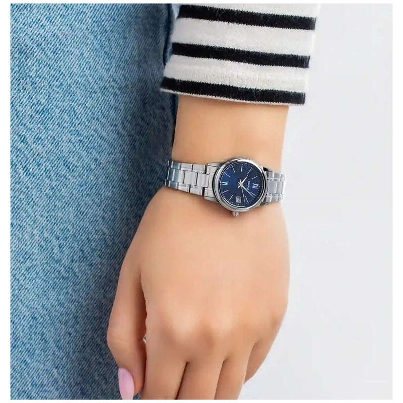 Reloj Casio Modelo LTP-V002D-2B3 Diseño Elegante