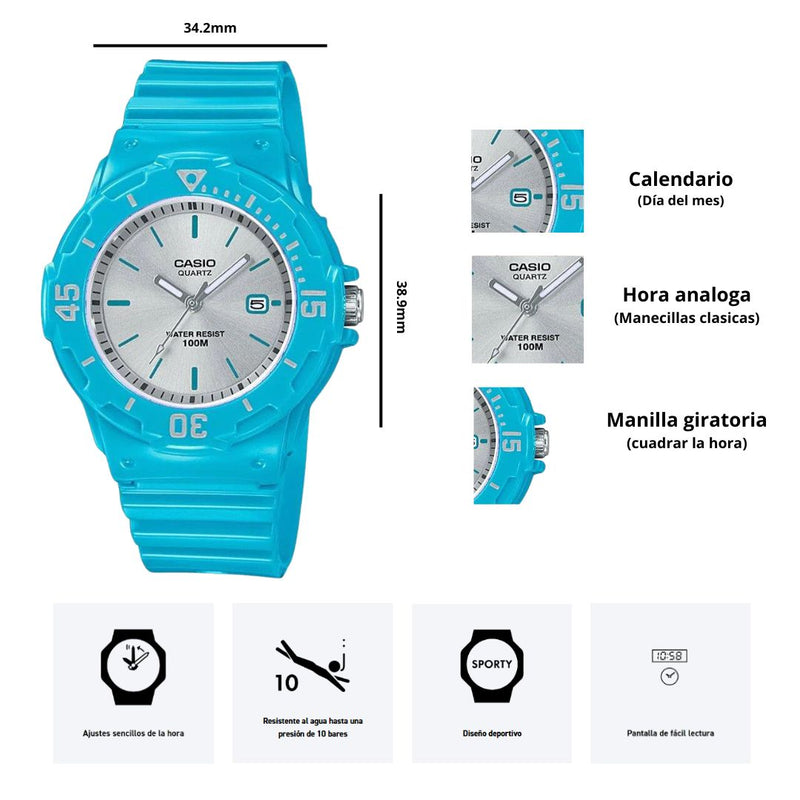 Reloj Casio LRW-200H-2E3 Diseño Juvenil