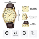 Reloj Casio Referencia MTP-V001GL-9B Diseño Elegante