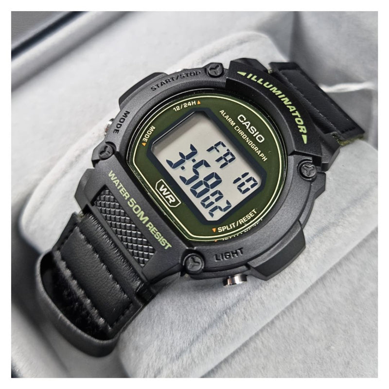 Reloj Casio Modelo W-219HB-3A Diseño Deportivo