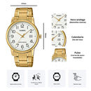 Reloj Casio Modelo MTP-V002G-7B2 Diseño Elegante