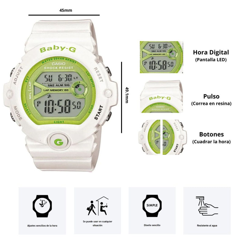 Reloj Casio BABY-G Modelo BG-6903-7D Deportivo