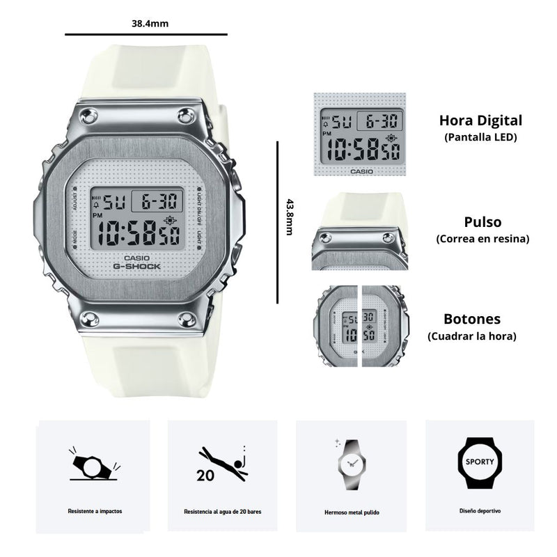 Reloj Casio G-SHOCK GM-S5600SK-7D Diseño Deportivo
