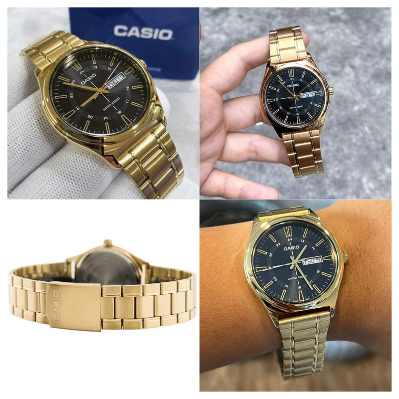 Reloj Casio Caballero Referencia MTP-V006G-1C - Elegante