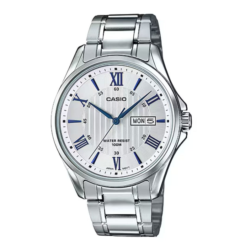 Reloj Casio Caballero Modelo MTP-1384D-7A2 - Plateado