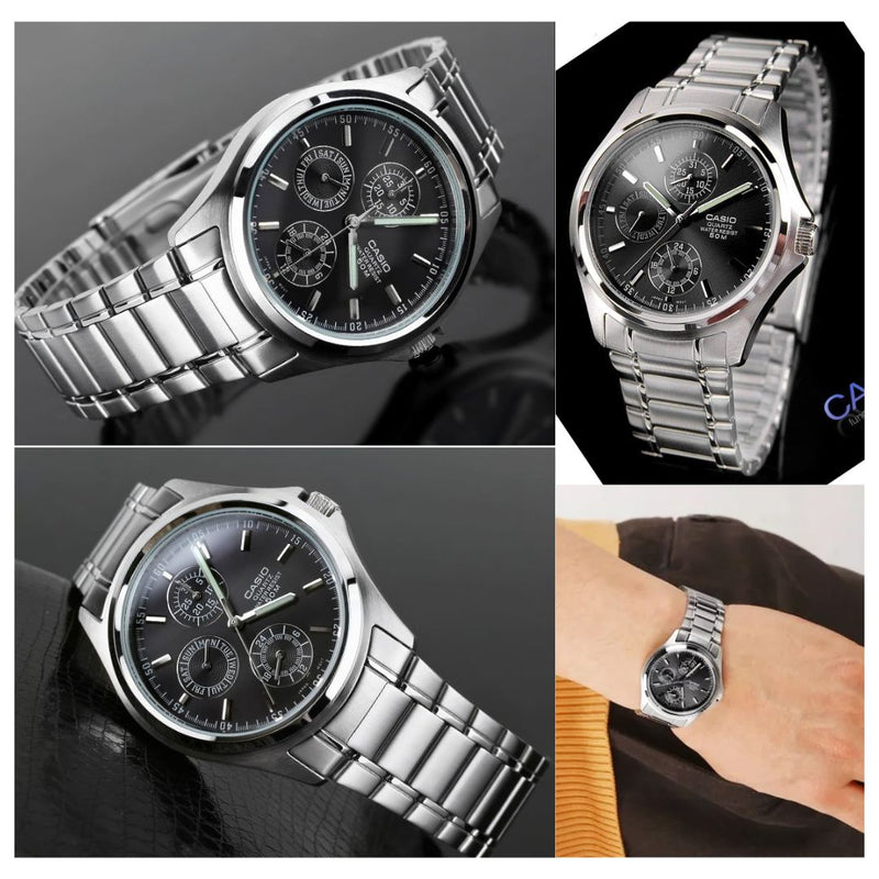 Reloj Casio Modelo MTP-1246D-1A Para Caballero Diseño Elegante