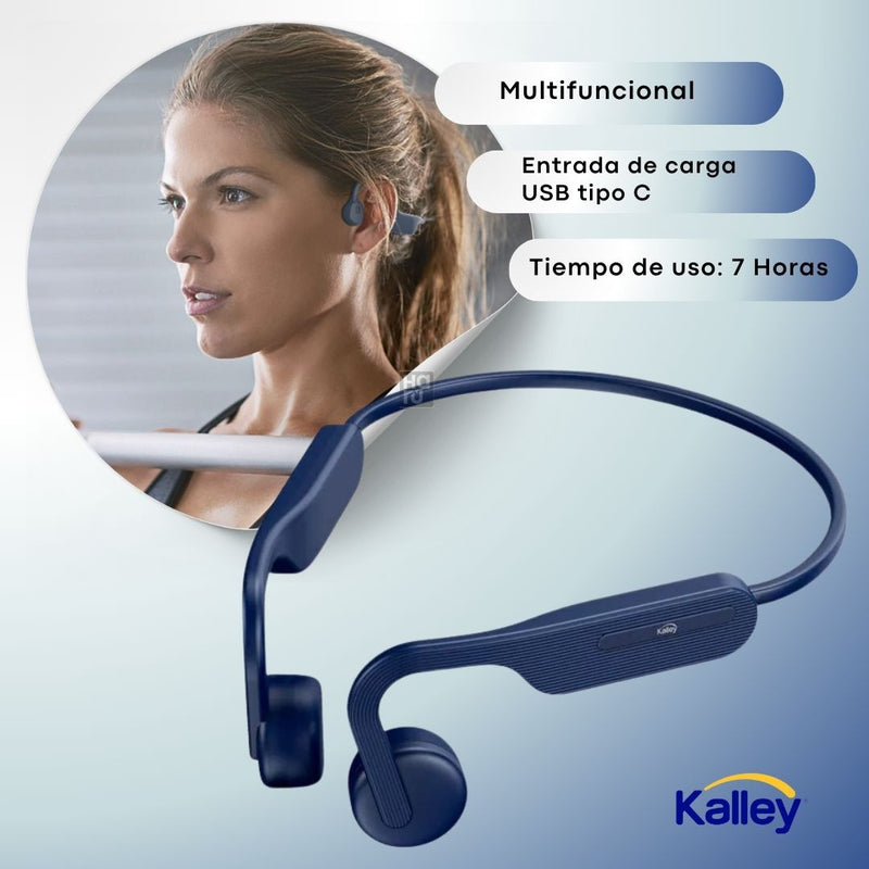Audifonos Conducción Ósea Kalley Azules - Main Image