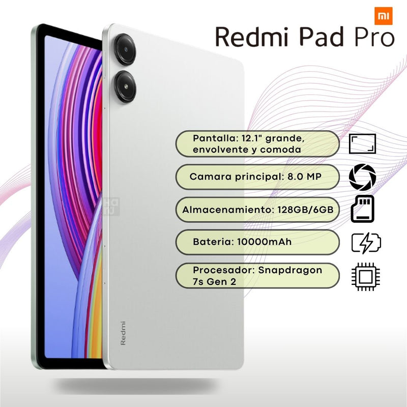 Tablet REDMI Pad Pro Tab De 128GB/6GB - Verde Menta