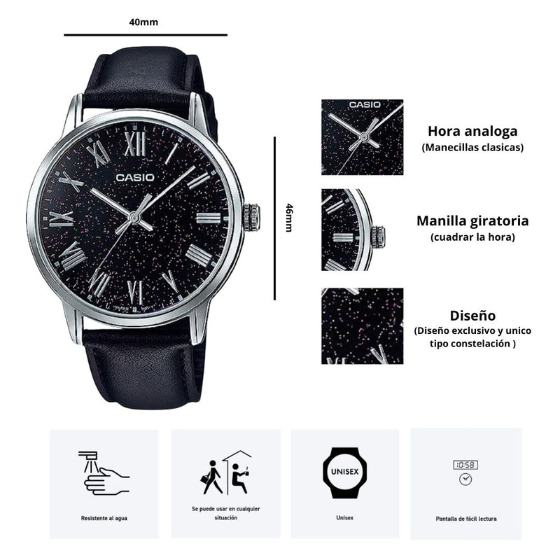 Reloj Casio Modelo MTP-TW100L-1A Diseño Elegante