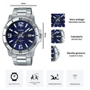 Reloj Casio Modelo MTP-VD01D-2B Diseño Deportivo