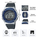 Reloj Casio Referencia W-216H-2A Diseño Deportivo