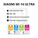 Celular Xiaomi Mi 14 Ultra 512GB/16GB RAM - Negro