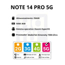 Celular Xiaomi Note 14 Pro 5G 256GB/8GB RAM - Negro