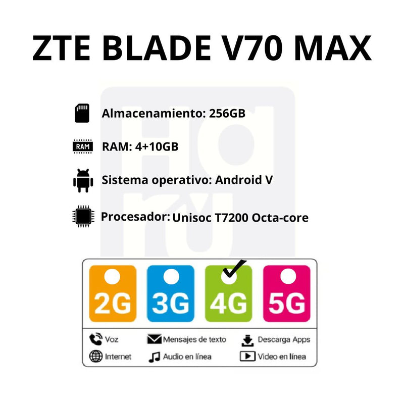 Celular ZTE BLADE V70 Max 256GB/4GB - Verde
