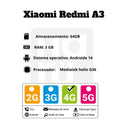 Celular Xiaomi Redmi A3 64GB/3GB - Negro