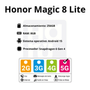 Celular HONOR Magic 8 Lite 256GB/8GB Ram - Negro