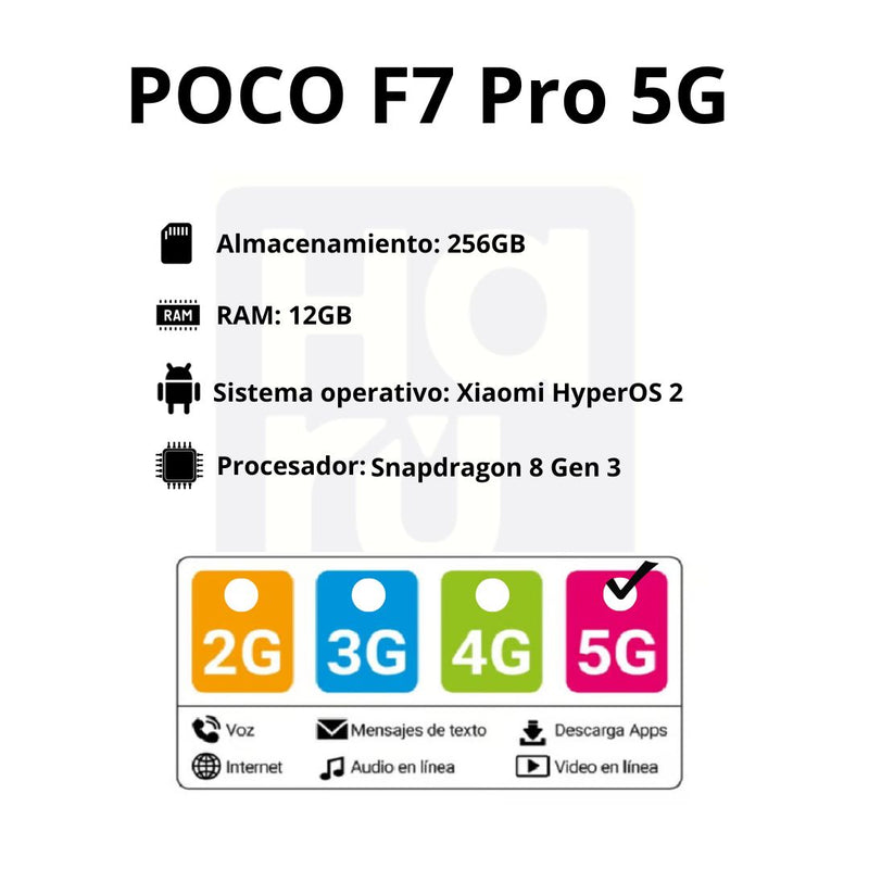 Celular Xiaomi POCO F7 PRO 5G 256GB/12GB - Azul