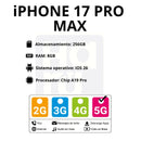 Celular iPhone 17 Pro Max 256GB Blanco Plata - eSIM
