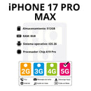 Celular iPhone 17 Pro Max 512GB Blanco Plata - eSIM