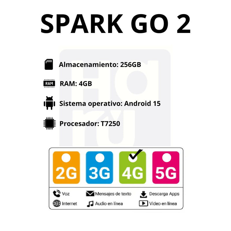 Celular Tecno Spark GO 2 256GB/4GB - Verde