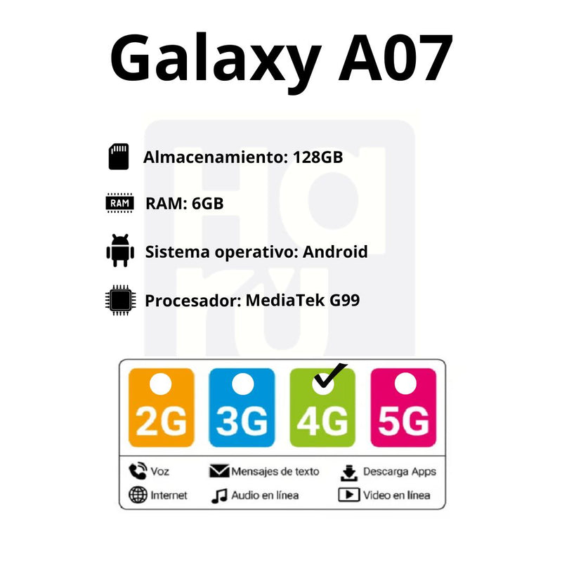 Samsung Galaxy A07 4G De 128GB/6GB RAM - Verde