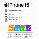 Celular iPhone 15 128GB  Azul - Puerto SIM