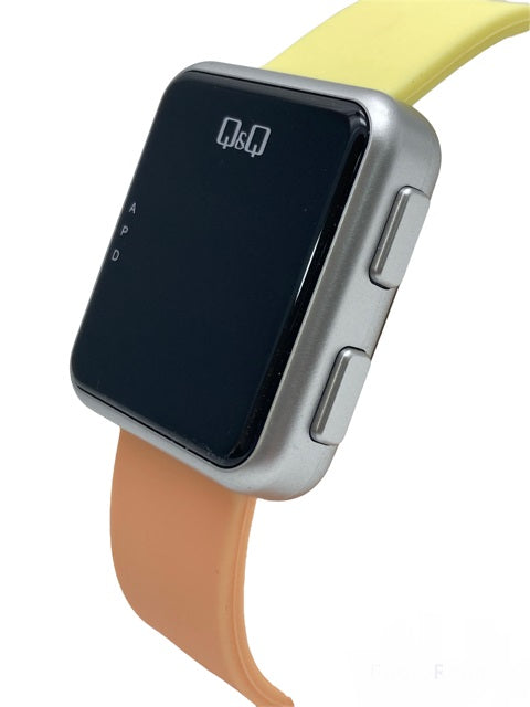 Reloj de pulsera digital Q&Q G03A-505VY en banda  naranja y Amarillo