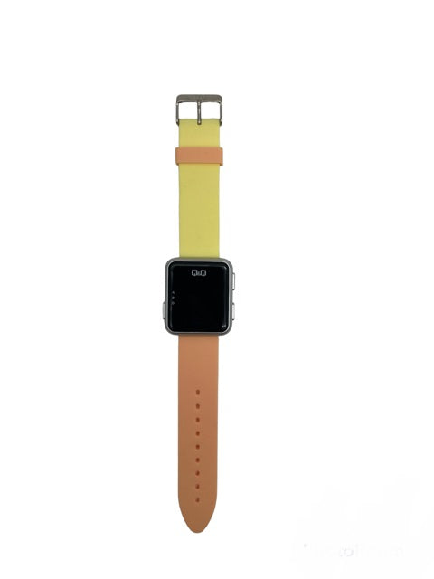 Reloj de pulsera digital Q&Q G03A-505VY en banda  naranja y Amarillo