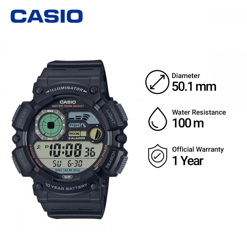 Reloj Casio Referencia WS-1500H-1A Diseño Deportivo