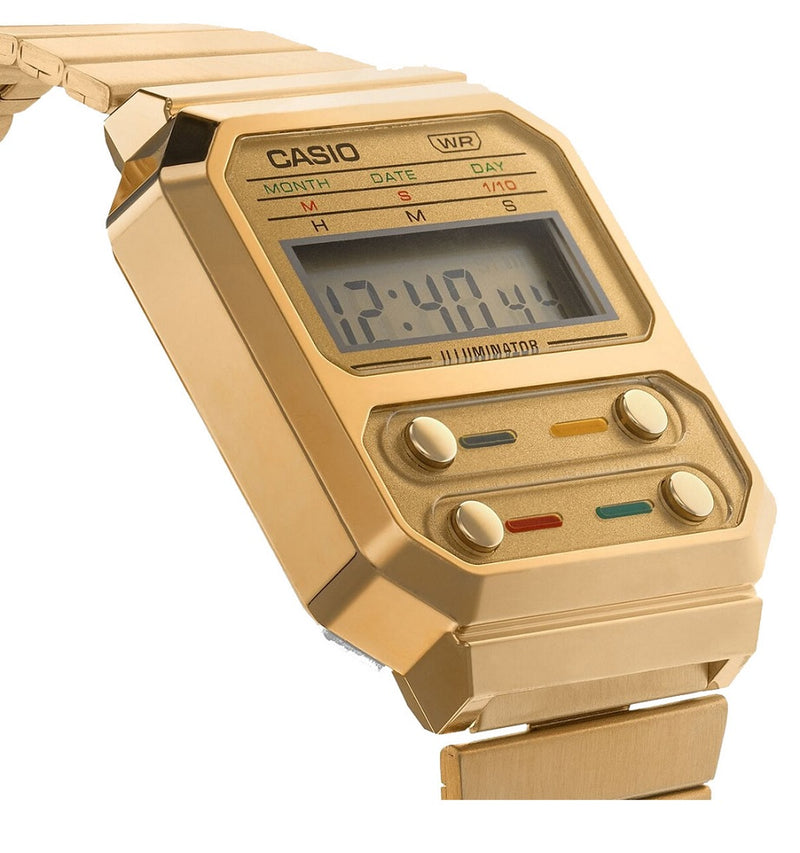 Reloj Casio Modelo A100WEG-9A Diseño Clasico Vintage