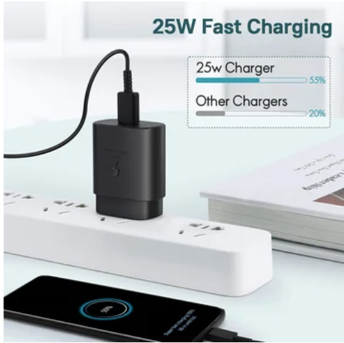 Cargador  Samsung Tipo C Super Carga Rápida 25W - Blanco