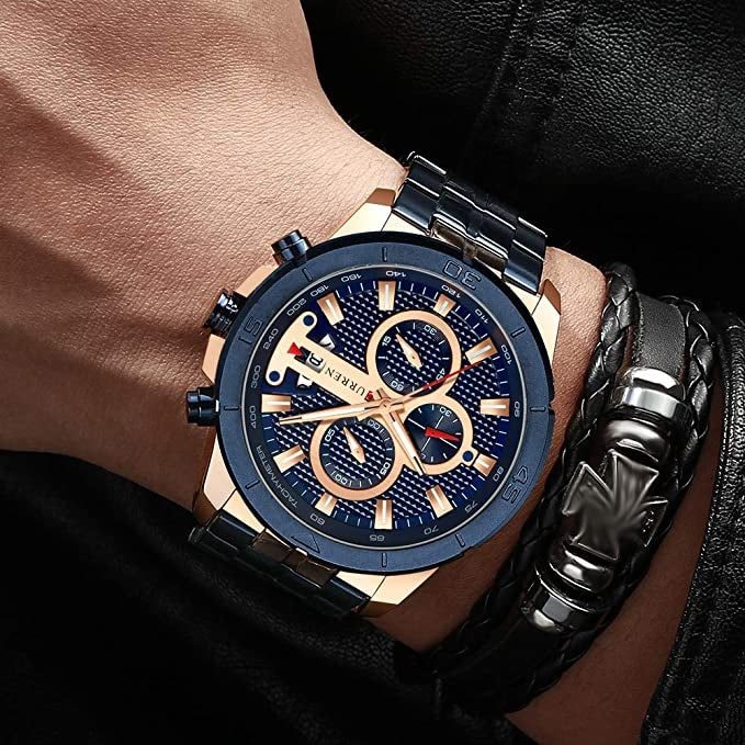 Reloj CURREN 8337 Cronógrafo Para Hombre - Azul