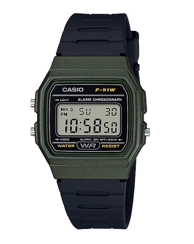 Reloj Casio Referencia F-91WM-3A Deportivo Retro Original