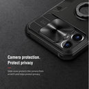 Estuche Protector Nillkin Compatible Con Iphone 13 Pro con soporte y cubierta - Negro