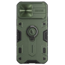 Estuche Protector Nillkin Compatible Con Iphone 13 Pro Max con soporte y cubierta - Verde