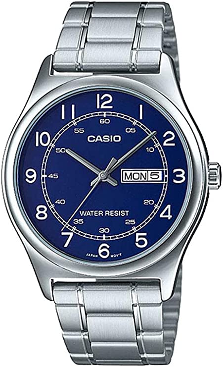 Reloj Casio Modelo MTP-V006D-2B Para Caballero Diseño Elegante