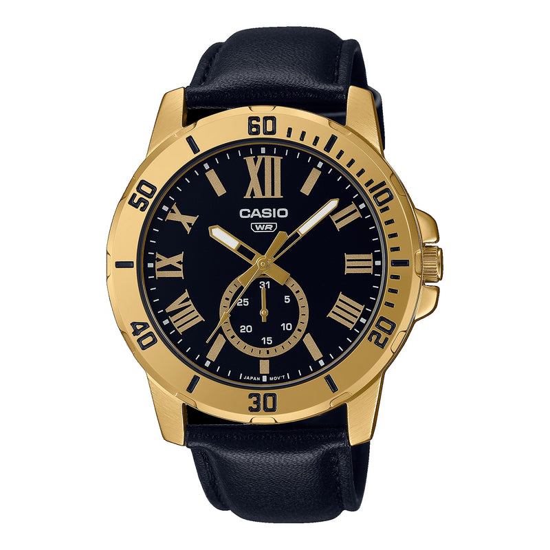 Reloj Casio Referencia MTP-VD200GL-1B Para Caballero Original y Elegante