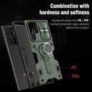 Estuche Protector Nillkin Compatible Con Samsung Galaxy S22 Ultra con soporte y cubierta de lente de cámara